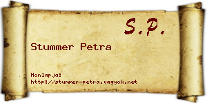 Stummer Petra névjegykártya